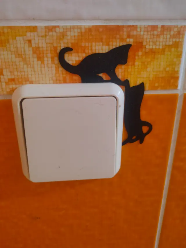 Power switch decor - cat
