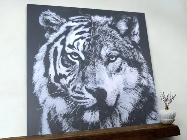 Tiger & Wolf Split  Wall Art (AMS / No Supports)