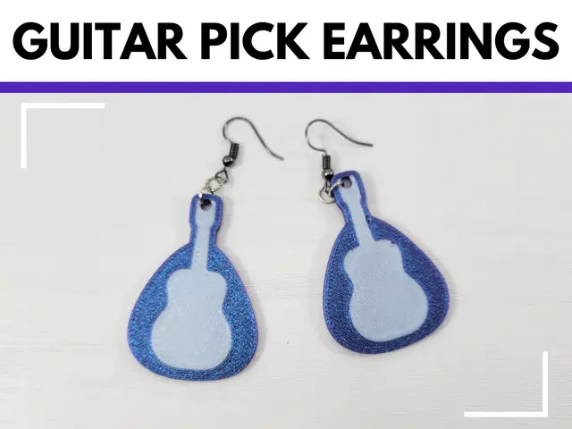 Guitar pick earrings jewelry for music lovers
