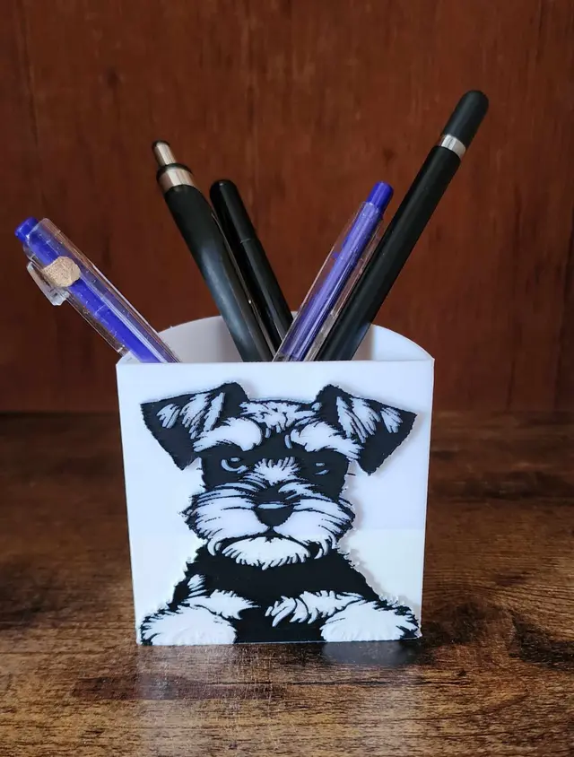 Miniature Schnauzer Pencil Holder