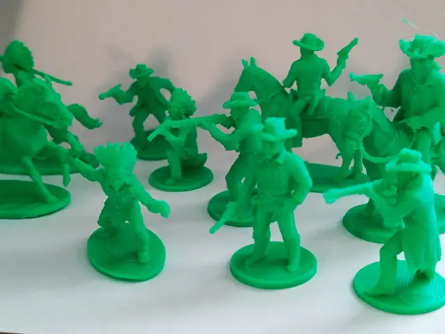 Plastic toy Cowboys and Indians from the Wild West