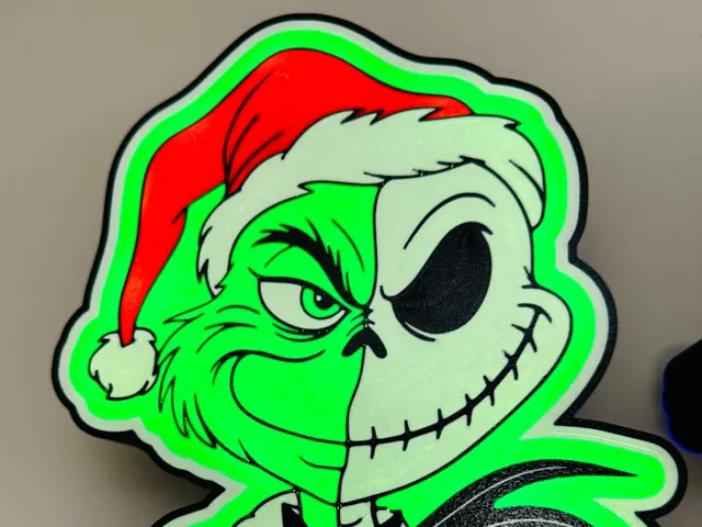 The Grinch Meets Jack Lightbox LED Art