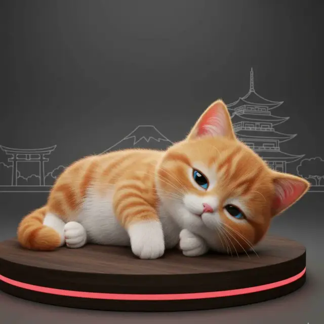 kitten figure sleeping