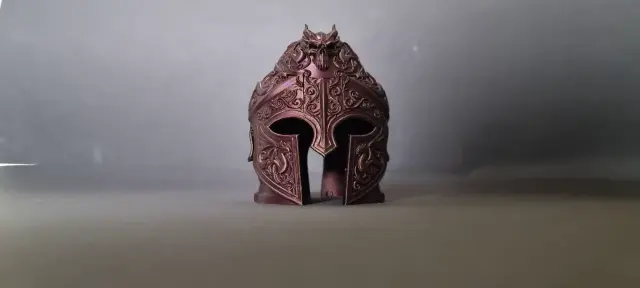 Dark fantasy armor ancient Greek Spartan helmet