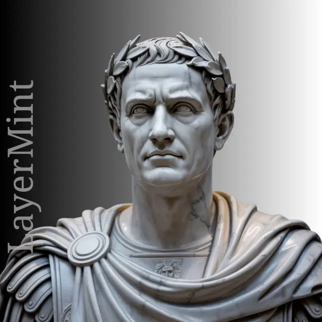 Julius Caesar Bust - Detailed 3D Printable Statue STL File