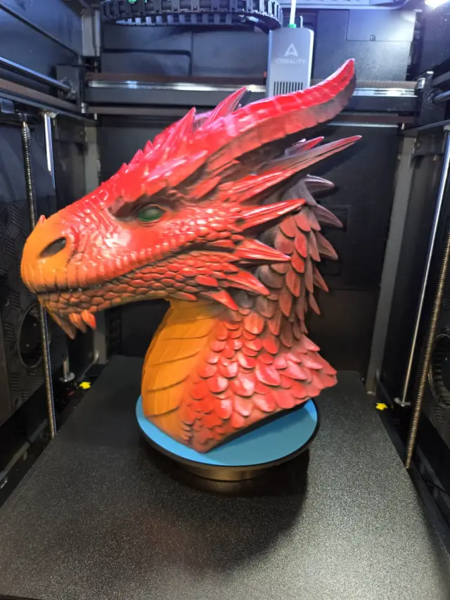 Large Decorative Dragon Head Bust Statue