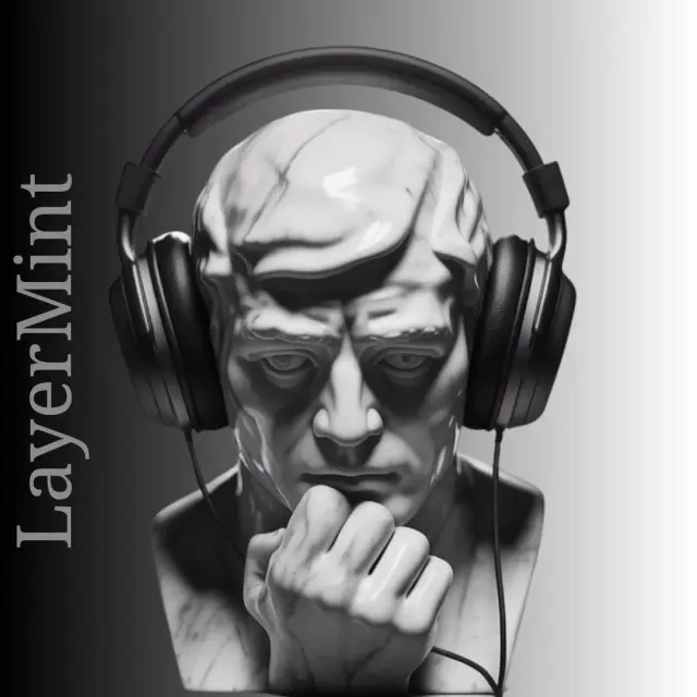Philosopher Bust with Headphones for Music Lovers
