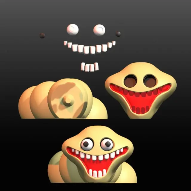 Hungry Worm ROBLOX 3D Model STL Split Parts No Support