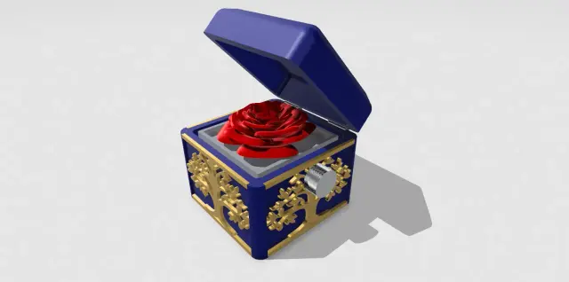 Jewelry Rose Box (with Turntable)